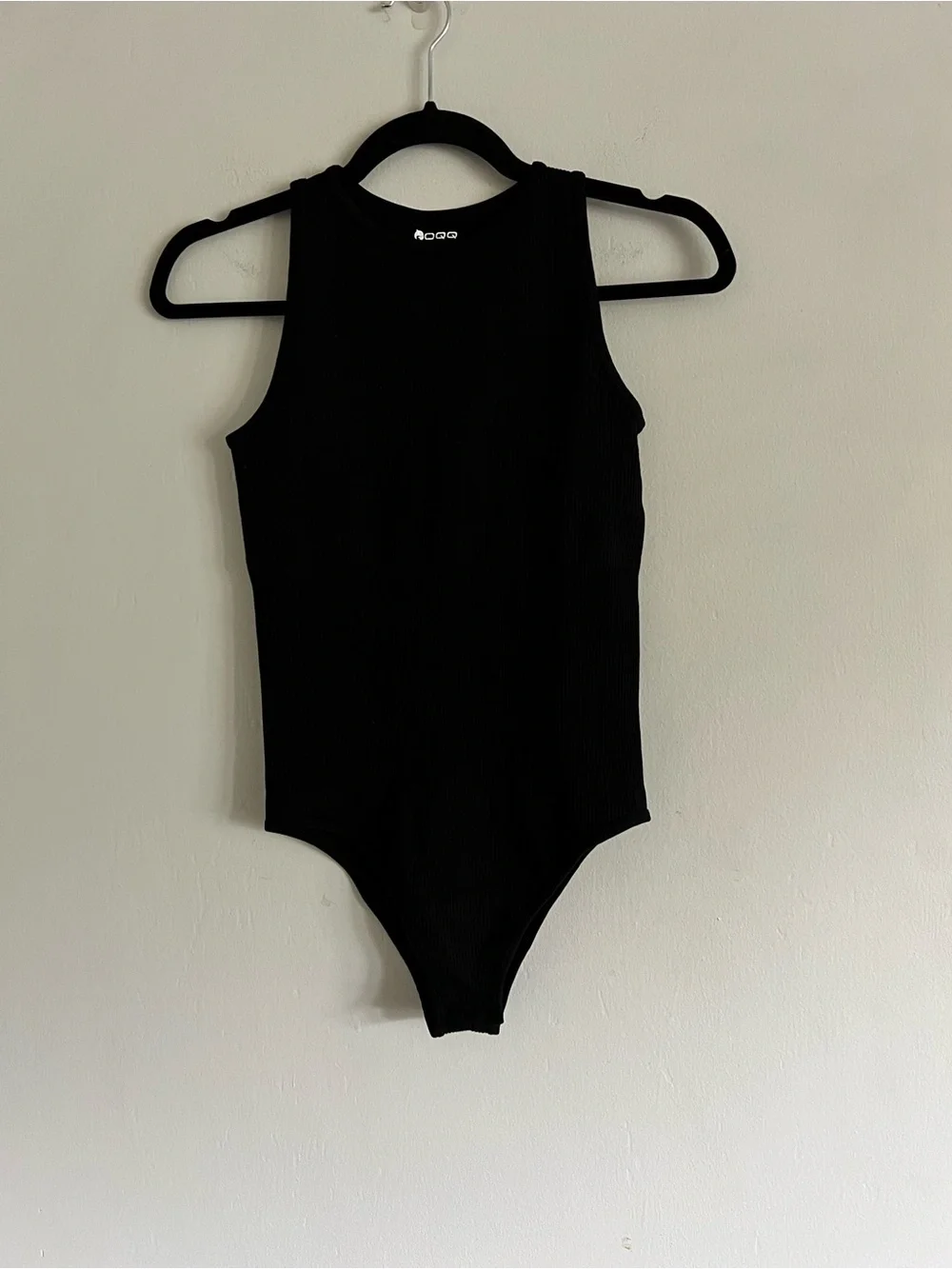 OQQ Ribbed Halter Neck Bodysuit Sz Medium